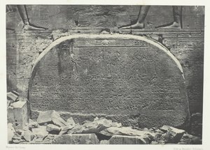 Grote Tempel van Isis in Philae, Proscynéma Acte van Aanbidding, Nubië, 1849-51, gedrukt 1852 door Maxime Du Camp