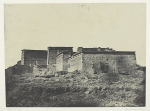 Grote tempel van Isis in Philoe, algemeen zicht vanuit het noorden; Nubië, plaat 80 uit het album "Egypte, Nubië, Palestina en Syrië" (1852)