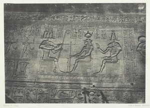 Grand Temple de Dendérah Teutyres, Sculptures de la Façade Postérieure, Opper-Egypte, 1849-1851