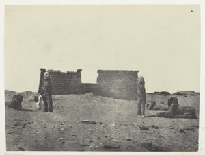 Hémi-Spéos De Séboua, Drômos; Nubie, plaat 97 uit het album "Egypte, Nubie, Palestina et Syrie" (1852) door Maxime Du Camp