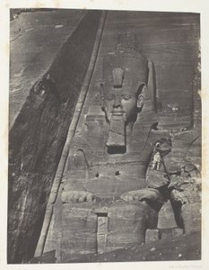 Ibsamboul, Colosse Oriental Du Grand Spéos De Phrè; Nubie, plaat 103 uit het album "Egypte, Nubie, Palestina et Syrie" (1852) door Maxime Du Camp
