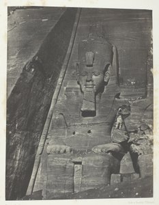 Ibsamboul, Colosse Oriental Du Grand Spéos De Phrè; Nubie, plaat 103 uit het album "Egypte, Nubie, Palestina et Syrie" (1852) door Maxime Du Camp