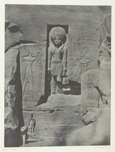 Ibsamboul, Beelden van de Ingang van de Spéos van Phrè, Nubië, 1849-51, gedrukt 1852 door Maxime Du Camp