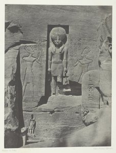 Ibsamboul, Sculptures from the Entrance to the Spéos of Phrè, Nubia, plaat 105 uit het album "Egypte, Nubie, Palestine et Syrie" (1852) door Maxime Du Camp