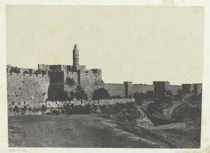 Jeruzalem, Westelijke Muren; Palestina door Maxime Du Camp