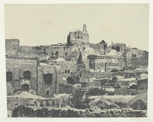 Jeruzalem, westelijke wijk, Palestina, 1849-51, gedrukt 1852 door Maxime Du Camp