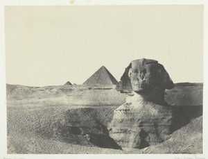 De Sfinx van Voor, Midden-Egypte, 1849-51, gedrukt 1852 door Maxime Du Camp