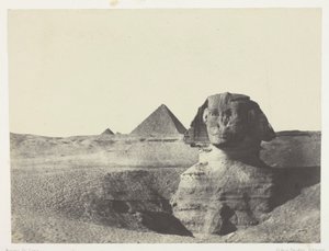 De Sfinx van voren gezien, Midden-Egypte door Maxime Du Camp