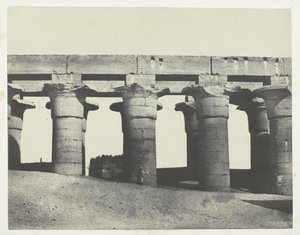 Louqsor, Grote Colonnade van het Paleis, Thebe door Maxime Du Camp