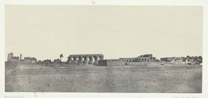Louqsor, algemeen uitzicht op de ruïnes, Thebe, 1849-51, gedrukt 1852 door Maxime Du Camp