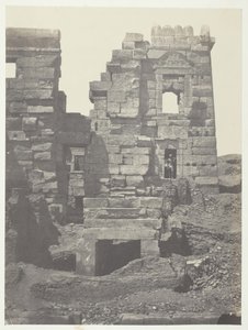 Médinet-Habou, Noordelijke gevel van het Gynaecium van Ramsès-Méiamoun, Thebe, 184951 door Maxime Du Camp
