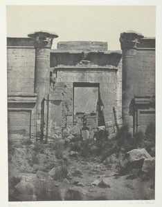 Médinet-Habou, Propylées du Thoutmoseum, Thebe, 1849-51, gedrukt 1852 door Maxime Du Camp