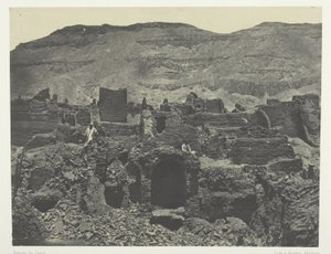 Médinet-Habou, Ruïnes van de stad Papa; Thebe door Maxime Du Camp