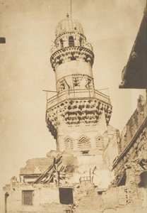 Minaret penché de la Mosquée de Bibars, in Caïro, december 1849-januari 1850 door Maxime Du Camp