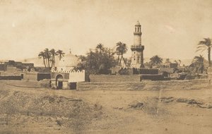 Moskee van El-Arif en graf van Mourad-Bey, in Souhadj, 1849-50 door Maxime Du Camp