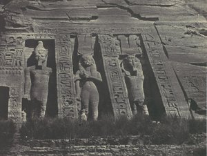 Nubië. Ibsamboul. Noordelijk deel van de Spéos van Hathor, 1850