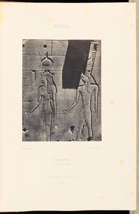 Nubië. Kalabscheh. Isis en Horus-Arsiési door Maxime Du Camp