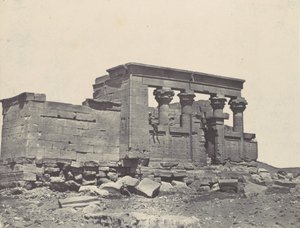 Nubië. Tempel van Debod. Parembole van de route van Antoninus