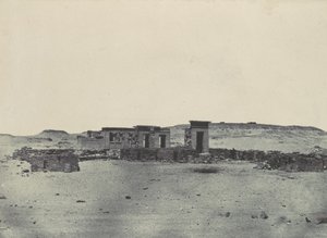 Nubië. Tempel en Dorp van Débôd. Parembole van de route van Antonin, 1850