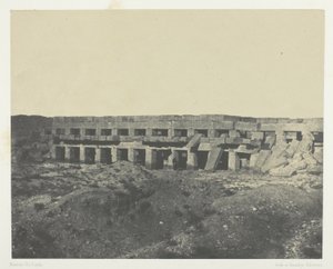 Palais de Karnak, Privé-appartementen van het paleis, Promenoir de Tôthmès III; Thebe door Maxime Du Camp