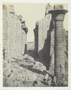 Paleis van Karnak, Hof van de Bubastieten en Hoofdingang van de Hypostyle Zaal; Thebe door Maxime Du Camp