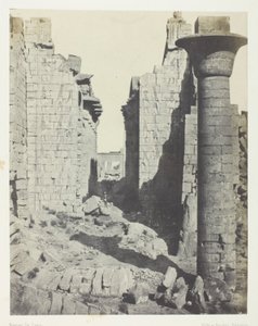 Paleis van Karnak, Hof van de Bubastieten en Hoofdingang van de Hypostyle Zaal; Thebe door Maxime Du Camp