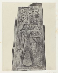 Palais de Karnak, Pilaar voor het Granieten Heiligdom; Thebe door Maxime Du Camp