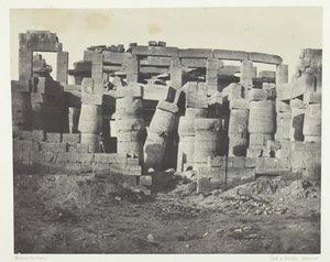 Palais de Karnak, Salle Hypostyle Prise au Nord, Thebe, 1849-51, gedrukt 1852 door Maxime Du Camp