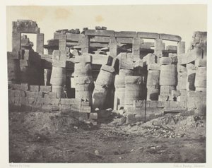 Paleis van Karnak, Hypostyle zaal gezien vanuit het noorden; Thebe door Maxime Du Camp