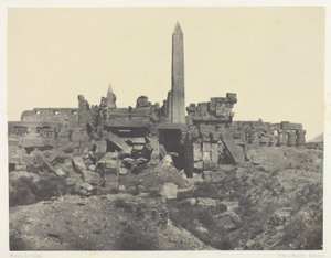 Paleis van Karnak, Granieten Heiligdom en Hypostyle Zaal; Thebe door Maxime Du Camp