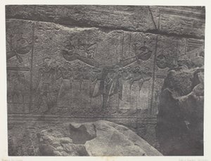 Paleis van Karnak, Externe sculpturen van het granieten heiligdom; Thebe door Maxime Du Camp