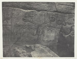 Paleis van Karnak, Externe sculpturen van het granieten heiligdom; Thebe door Maxime Du Camp