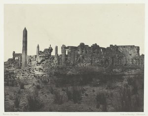 Palais de Karnak, Algemeen Uitzicht op de Ruïnes, Gezien vanuit het Noorden, Thebe, 1849-51, gedrukt 1852 door Maxime Du Camp