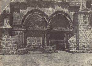 Jeruzalem. Arcades van de Kerk van het Heilig Graf