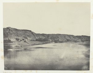 Oostelijke Oever van de Nijl Dorp van Bab, Uitzicht naar het Zuiden Philoe, Nubië, 1849-51, gedrukt 1852 door Maxime Du Camp