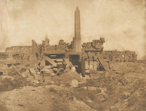 Ruïnes van het Paleis van Karnak - Uitzicht genomen aan het einde van het Heiligdom door Maxime Du Camp