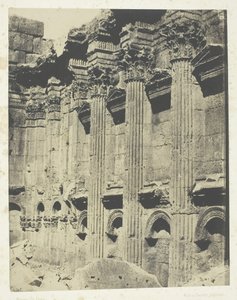 Tempel van Jupiter in Baalbeck Heliopolis, Interieur van de Naos, Syrië