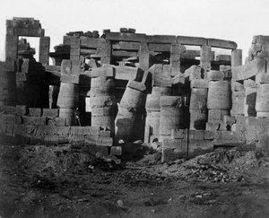 Tempelruïnes, Egypte, 1852 door Maxime Du Camp