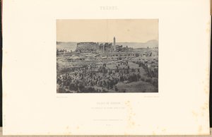 Thebe. Paleis van Karnak. Algemeen zicht op de ruïnes, kijkend naar het oosten.