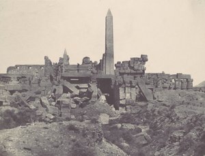 Thebe. Paleis van Karnak. Granieten Heiligdom en Hypostyle Zaal, 1850 door Maxime Du Camp