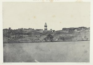 Algemeen uitzicht op Esneh, Opper-Egypte, 1849-1851, gedrukt 1852