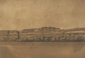Vue de Djebel-el-teir et du Convent de la Poulie, 1850 door Maxime Du Camp