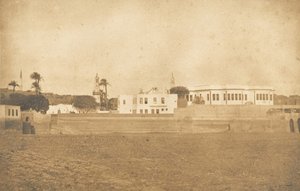 Vue de Syout - Paleis van de Pacha, 1850 door Maxime Du Camp