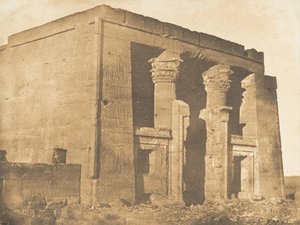 Vue de la façade du pronaos du Temple de Dakkeh Pselcis, 5 april 1850 door Maxime Du Camp