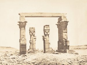 Vue du Temple de Kardassy, 9 april 1850 door Maxime Du Camp