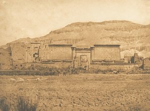 Algemeen uitzicht op Medinet-habou, genomen vanuit het oosten, Thebe, 1849-50
