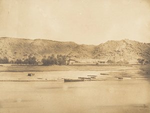 Vue prise au Sud-Est de Philae - Cherk-el-Hesseh, 1849-50 door Maxime Du Camp