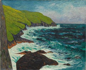 De Kliffen bij Beg-ar-Fry, Saint-Jean-du-Doigt, 1895 door Maxime Emile Louis Maufra