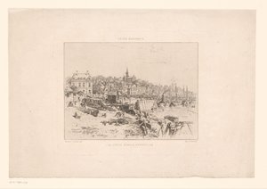 Gezicht op de haven van Trouville door Maxime François Antoine Lalanne