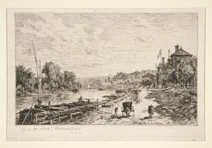Oevers van de Seine door Maxime Lalanne
